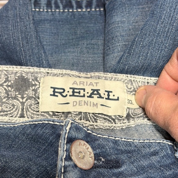 Ariat Real Denim Dresden St Ivy Womens Jeans Bootcut Blue Wash Size 36x33 - Picture 4 of 9